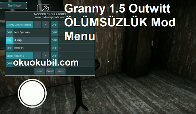 Granny 1.5 Outwitt ÖLÜMSÜZLÜK Mod Menu v2.4 Hile İndir Aralık 2019