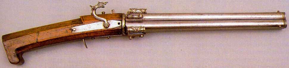 Triple-barreled Matchlock Revolver