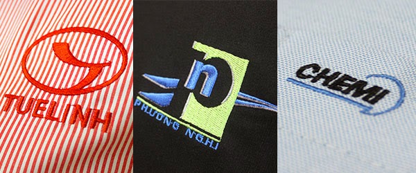 Mẫu thêu logo trên áo sơ mi