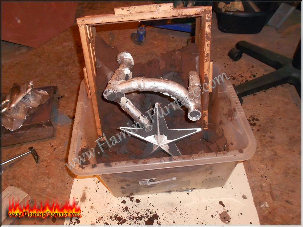 Metal casting projects Aluminum star casting using a homemade foundry