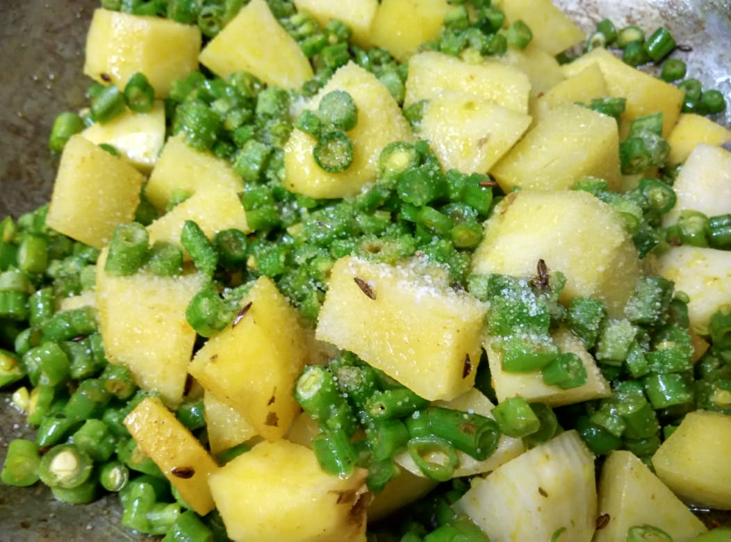 Aloo Beans ki Sabzi Potato and French Beans Recipe