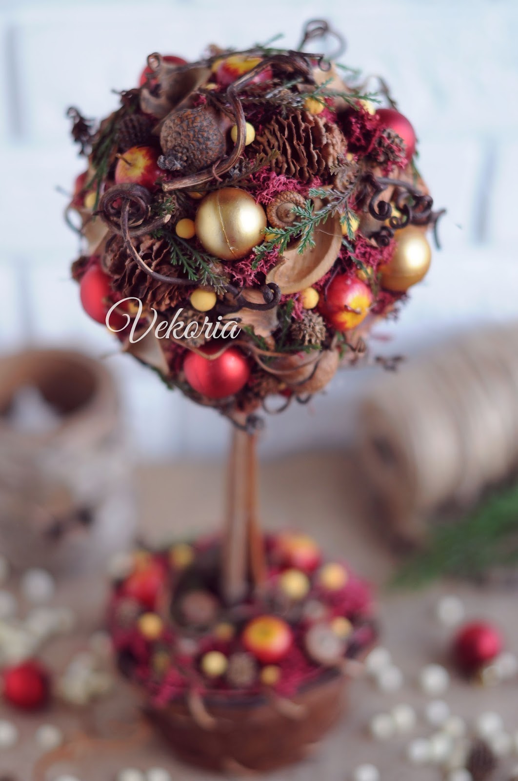 Новогодний топиарий "Туя" Vekoria. Handmade decor for home