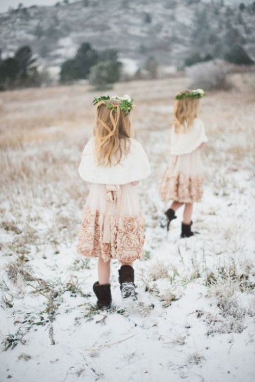 winter flower girls