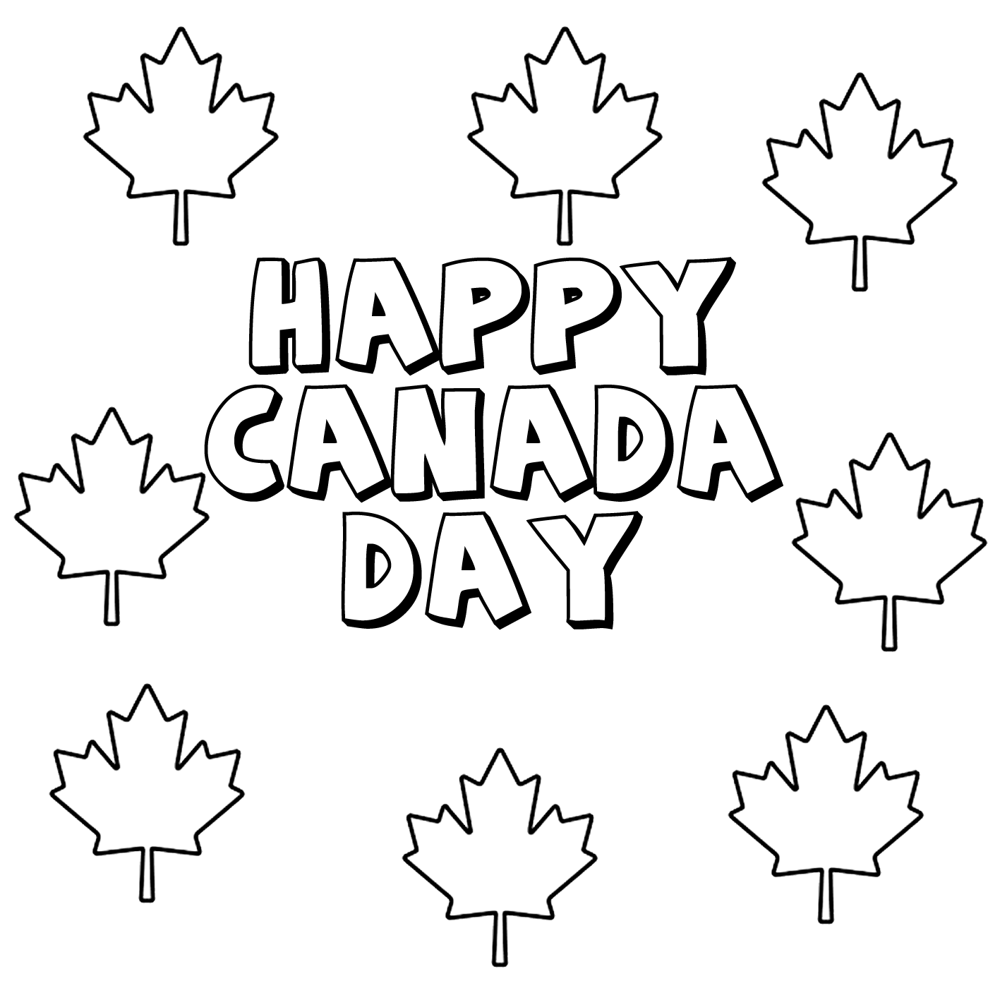 Happy Canada Day Coloring Page | Canada Day Drawing/Coloring | Photo