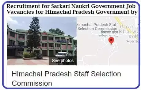 Government Jobs by Himachal Pradesh HP SSC