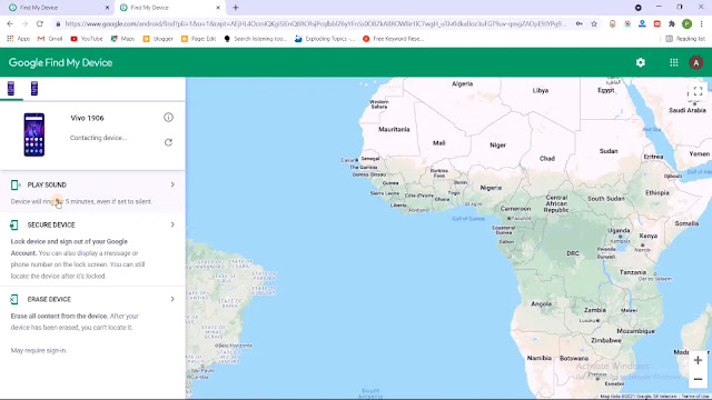 We can play sound in our phone even if the device is silent But should be connect with Internet how to find and ring my android phone with google account
