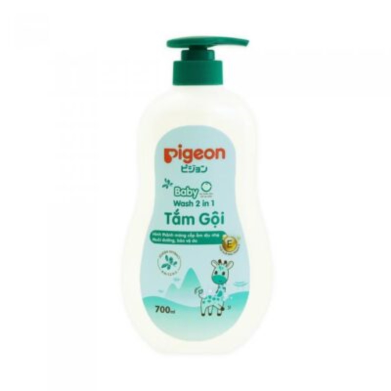 Sữa tắm gội dịu nhẹ Pigeon Jojoba 700ml 2in1