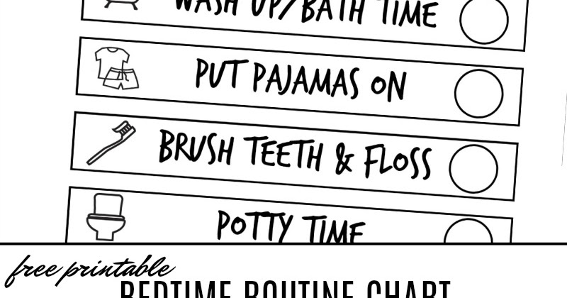 bedtime routine coloring pages