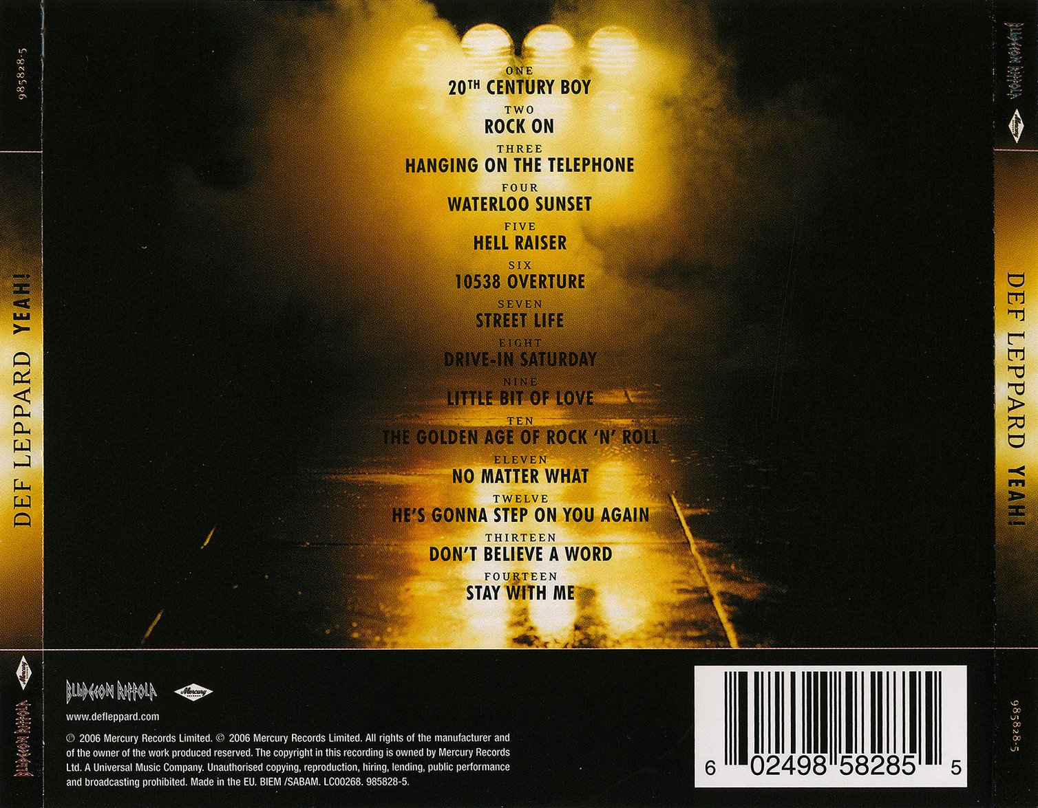 Classic Rock Covers Database Def Leppard Yeah! (2006)