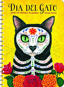 Sugar Skull 2018 - 2019 On-the-Go Weekly Planner: 17-Month Calendar with Pocket (Aug 2018 - Dec 2019, 5 x 7 closed)