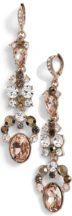 Givenchy Drama Linear Crystal Earrings