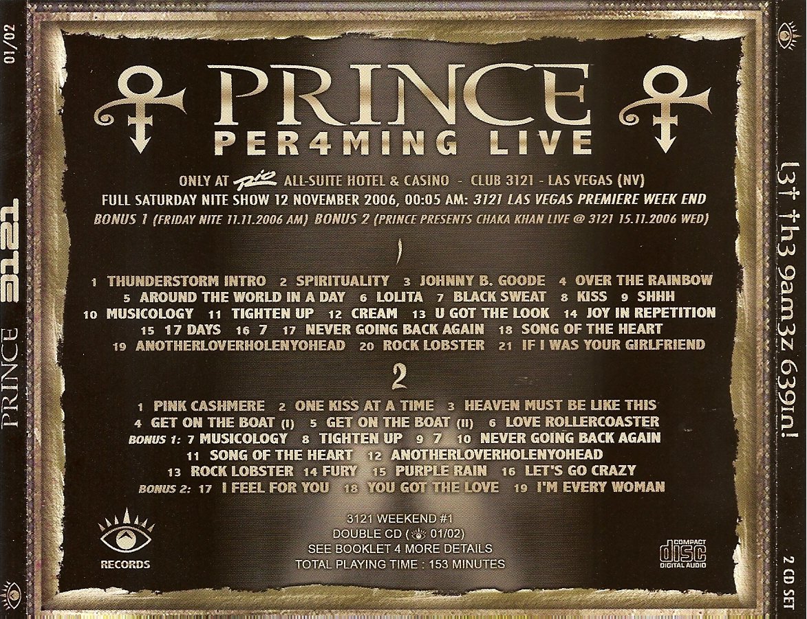 PLUMDUSTY'S PAGE Prince 3121 Las Vegas Volume 1(ER001002)