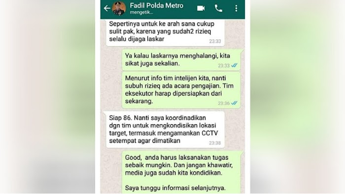 Viral Percakapan Kapolda Metro Tentang Rencana Pembunuhan Ha6ib Ri2ieq, Polisi: Itu Hoaks