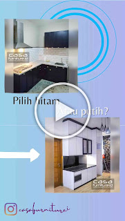 Kitchen set hitam atau kitchen set putih