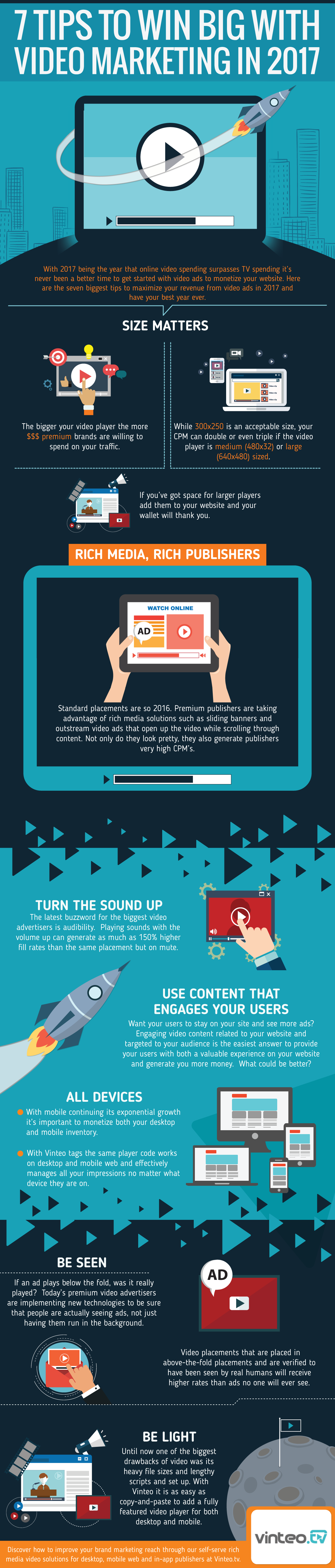 7 Tips to Win Big with Video Marketing in 2017 - #infographic
