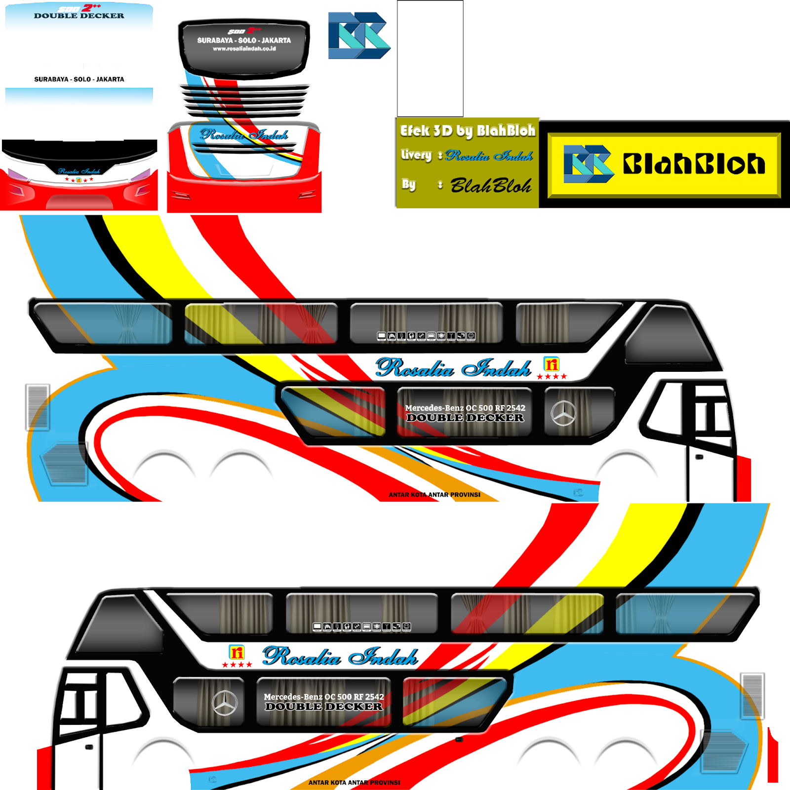 65+ Livery BUSSID SDD (Double Decker) Koleksi HD Part 4