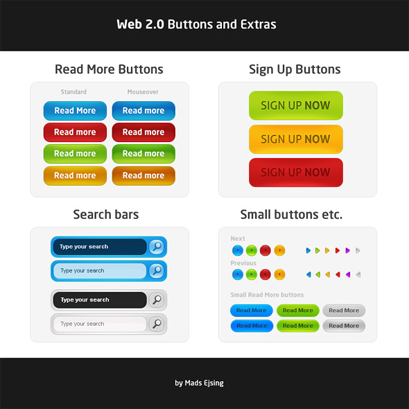 free web buttons pack download