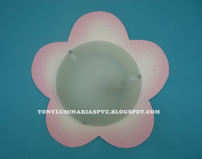 Luminárias pvc e outras idéias Luminária de teto Flor.