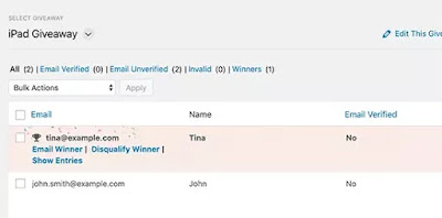 email au gagnant email au gagnant