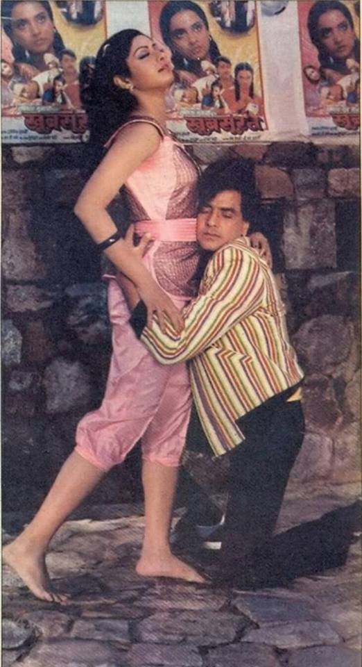Sridevi Parveen Babi, Sridevi, Jeetendra and Dharmendra in Jaani Dost