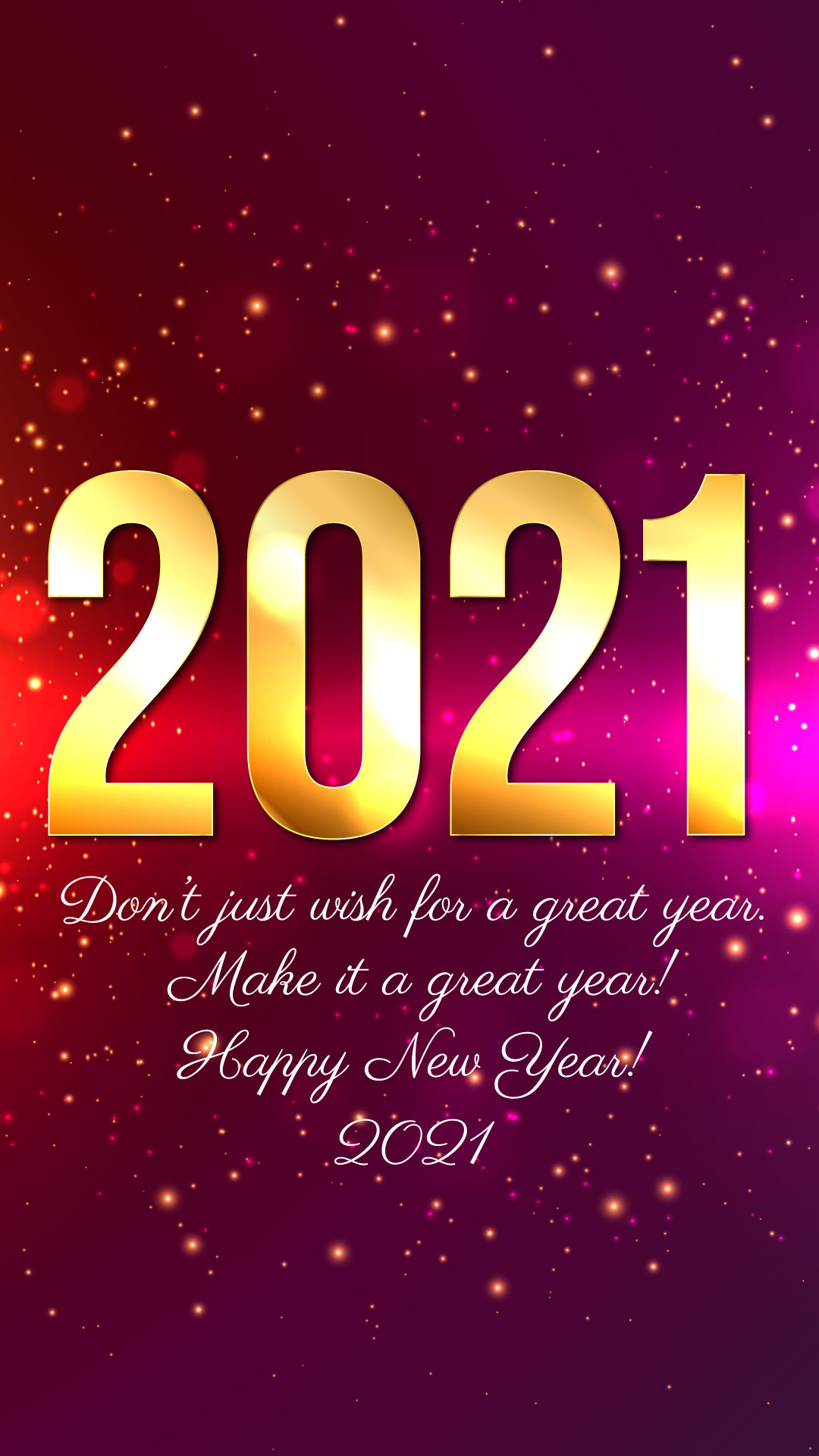 Free vector 2021 Happy New Year with Message