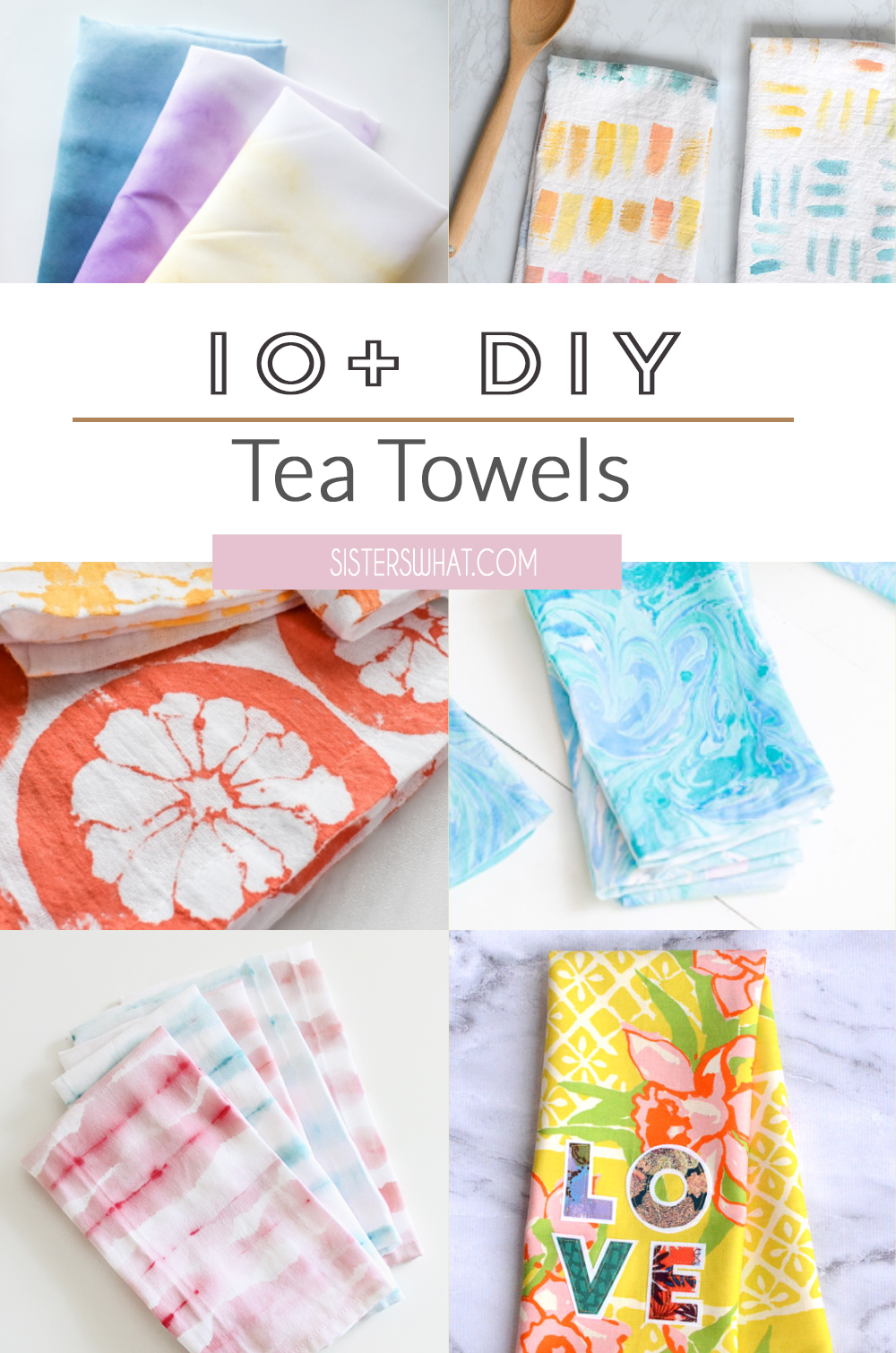 Decorative Summer Tea Towel DIY - Houseful of Handmade