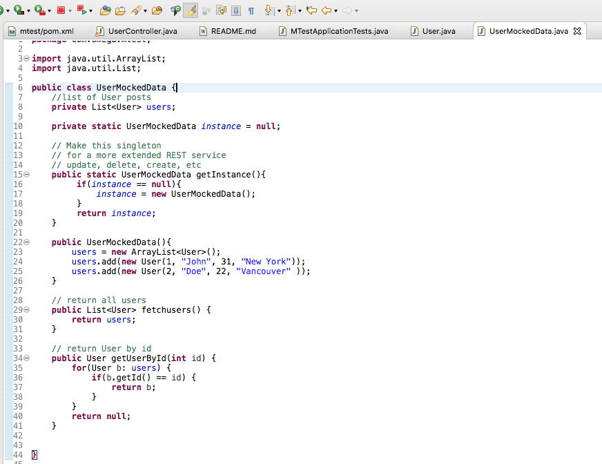 Tech Guru Java Spring Boot API Endpoints for user lists and user