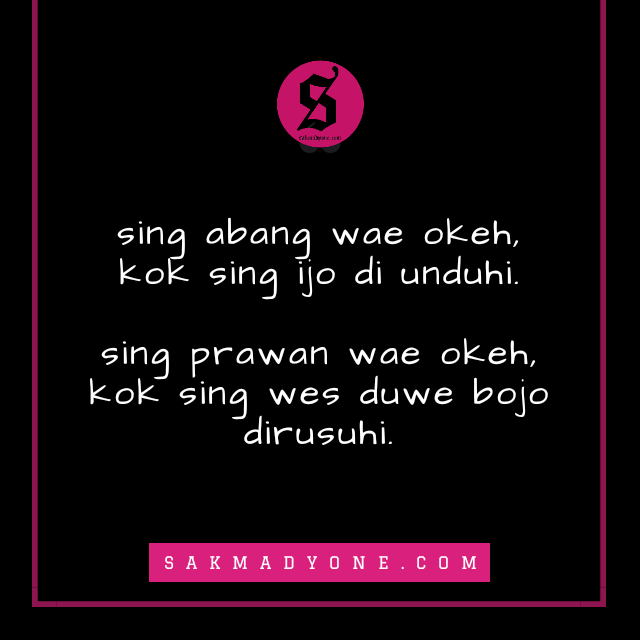 50+ Parikan Jawa Lucu, Romantis, Sindiran terbaru 2020 - Sakmadyone.com