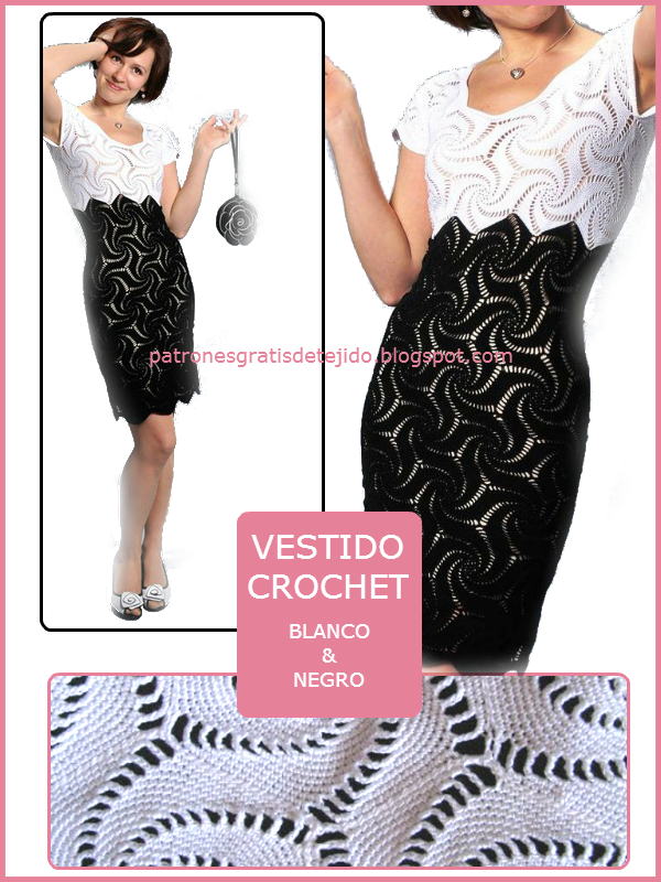 Patrones de vestido blanco negro - video