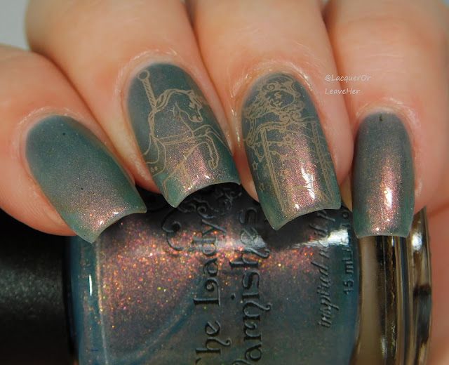 The Lady Varnishes Fishy, Why Are You Sleeping? stamped with UberChic Beauty Carnival & Fair Time