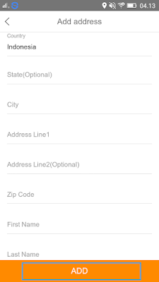 cara mengisi alamat lengkap di Aplikasi Vova Android