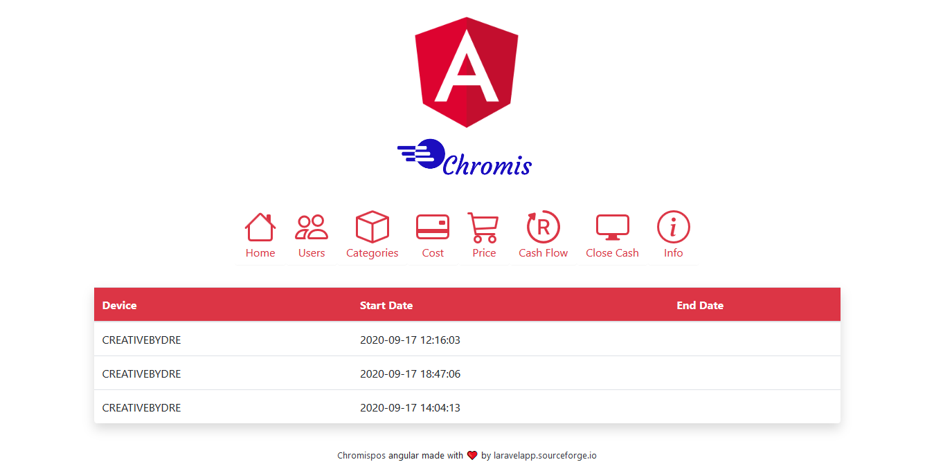 Unicenta pos with online clouds angular apps