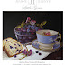maritime rose teacup bowl of blueberries cake bread little gems oil
painting