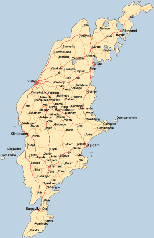 Gotland Karta Gotland Karta