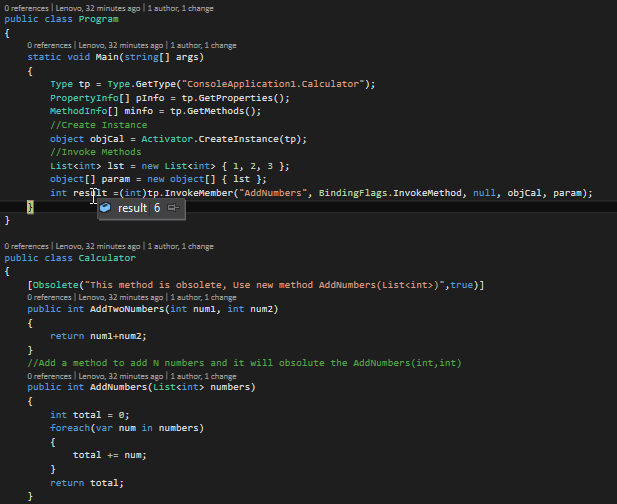 Reflection In C#