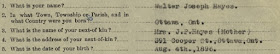 Library and Archives Canada, "Personnel Records of the First World War," database, Library and Archives Canada (www.bac-lac.gc.ca : accessed 29 Jun 2019), Attestation Paper; citing the service file for Walter Joseph Hayes, regimental number 177799, RG 150, Accession 1992-93/166, Box 4188 - 51.