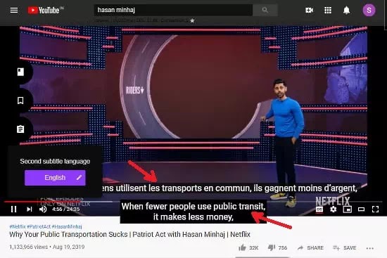 Cara menampilkan subtitle dalam 2 bahasa di video Youtube-1 Cara menampilkan subtitle dalam 2 bahasa di video Youtube-1