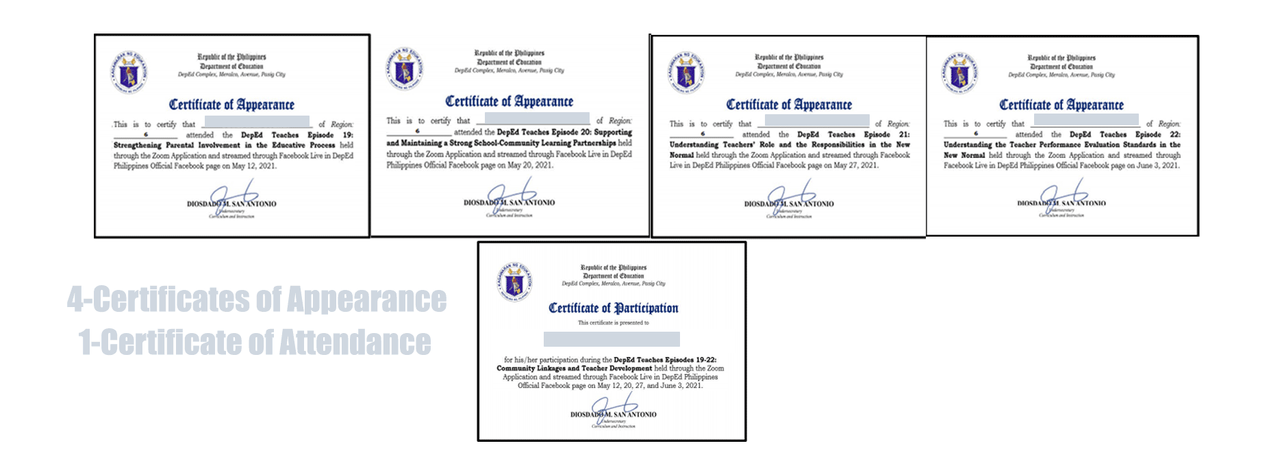DepEd Teaches Episode 1922 Certificates are now available for