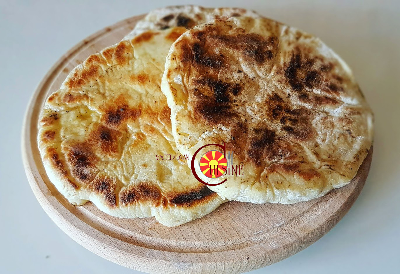 FLAT BREAD ON A FRYING PAN Macedonian Cuisine