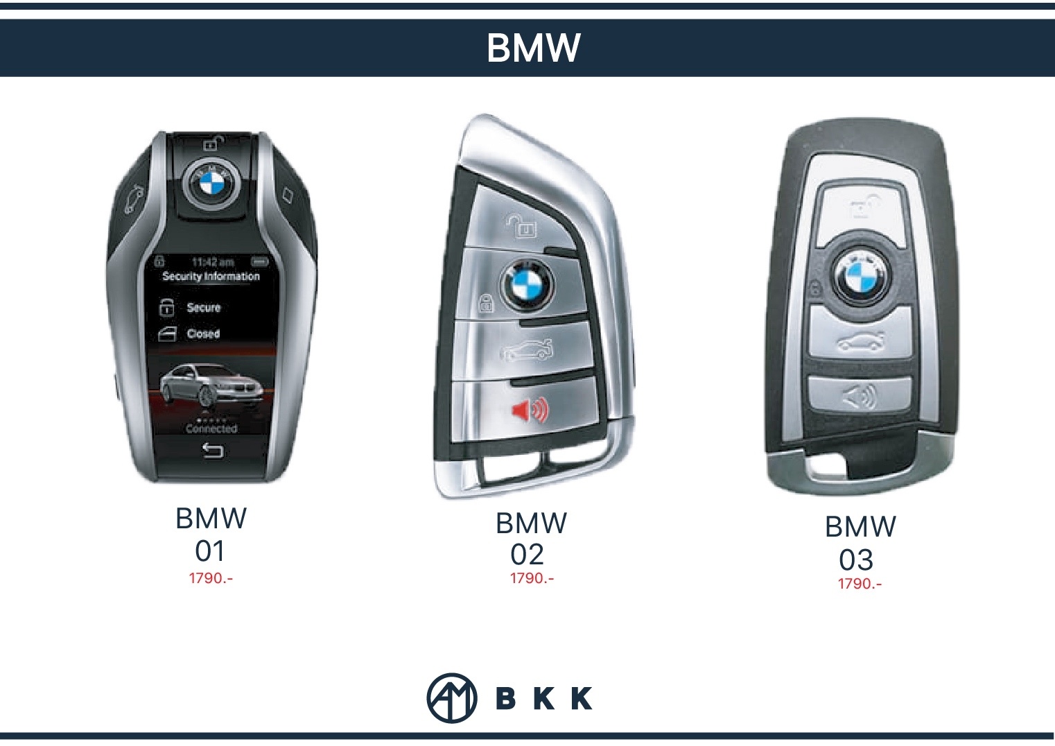AMBKK (THAILAND) BMW KEY FOBS