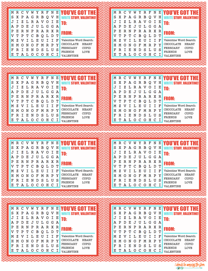 I Should Be Mopping The Floor Free Printable Word Search Valentines