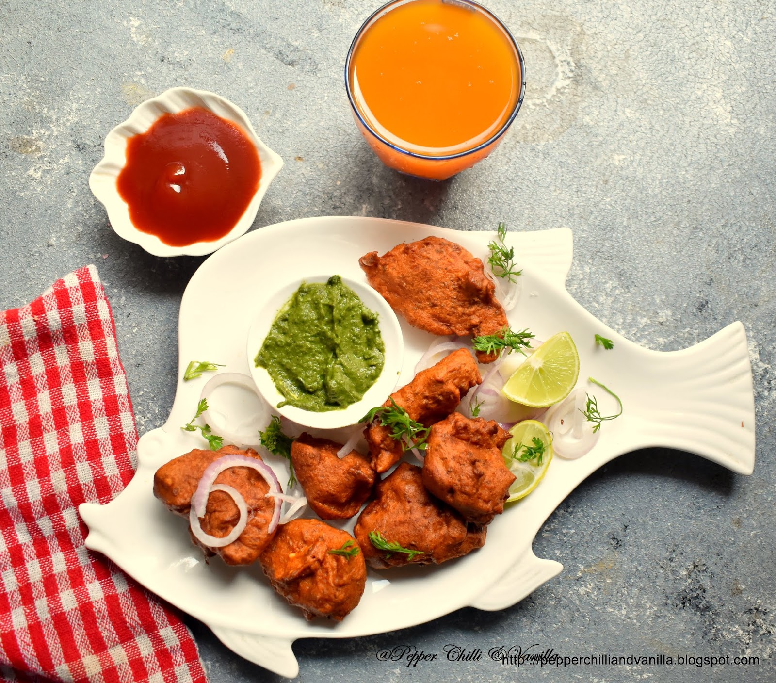 Fish Pakoda/Amritsari Fish Pakora Recipe Pepper, Chilli and Vanilla