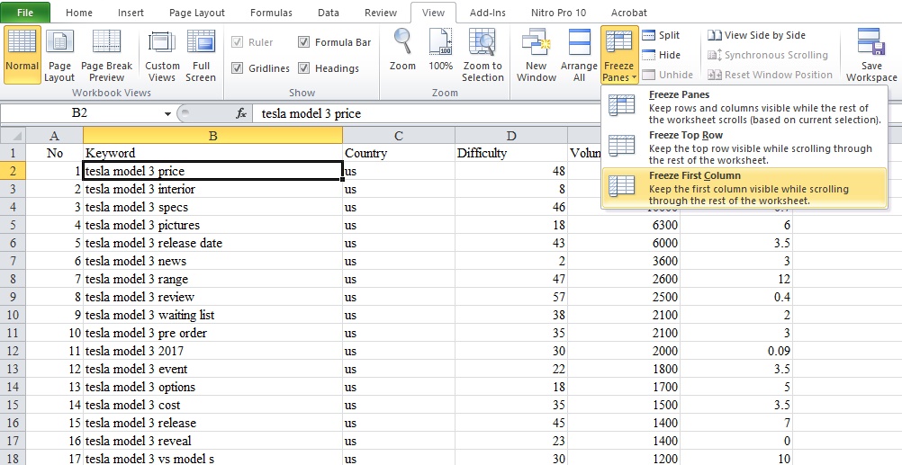 Cara Freeze Excel Terbaru 2019