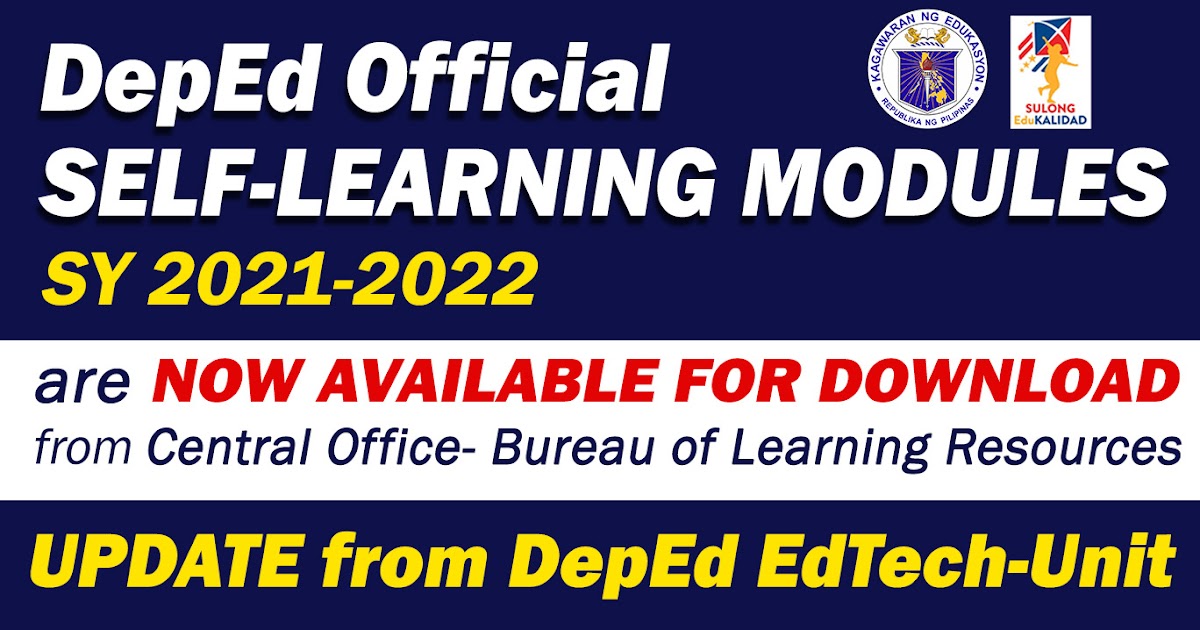 Deped Official Self Learning Modules Sy 2021 2022 Free To Download
