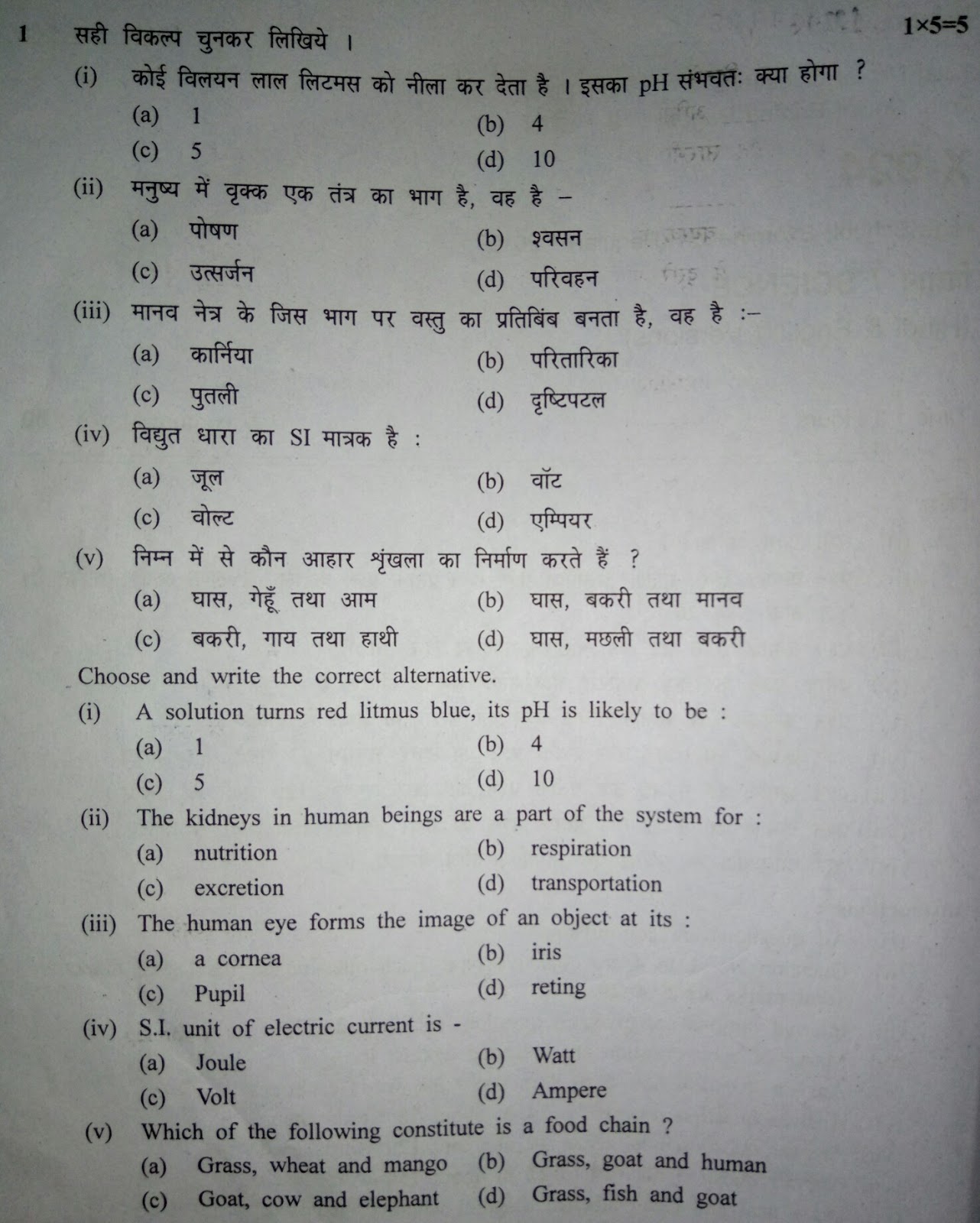 MP Board Class 10th Science Paper 2019 MP बोर्ड कक्षा दशम् (10th