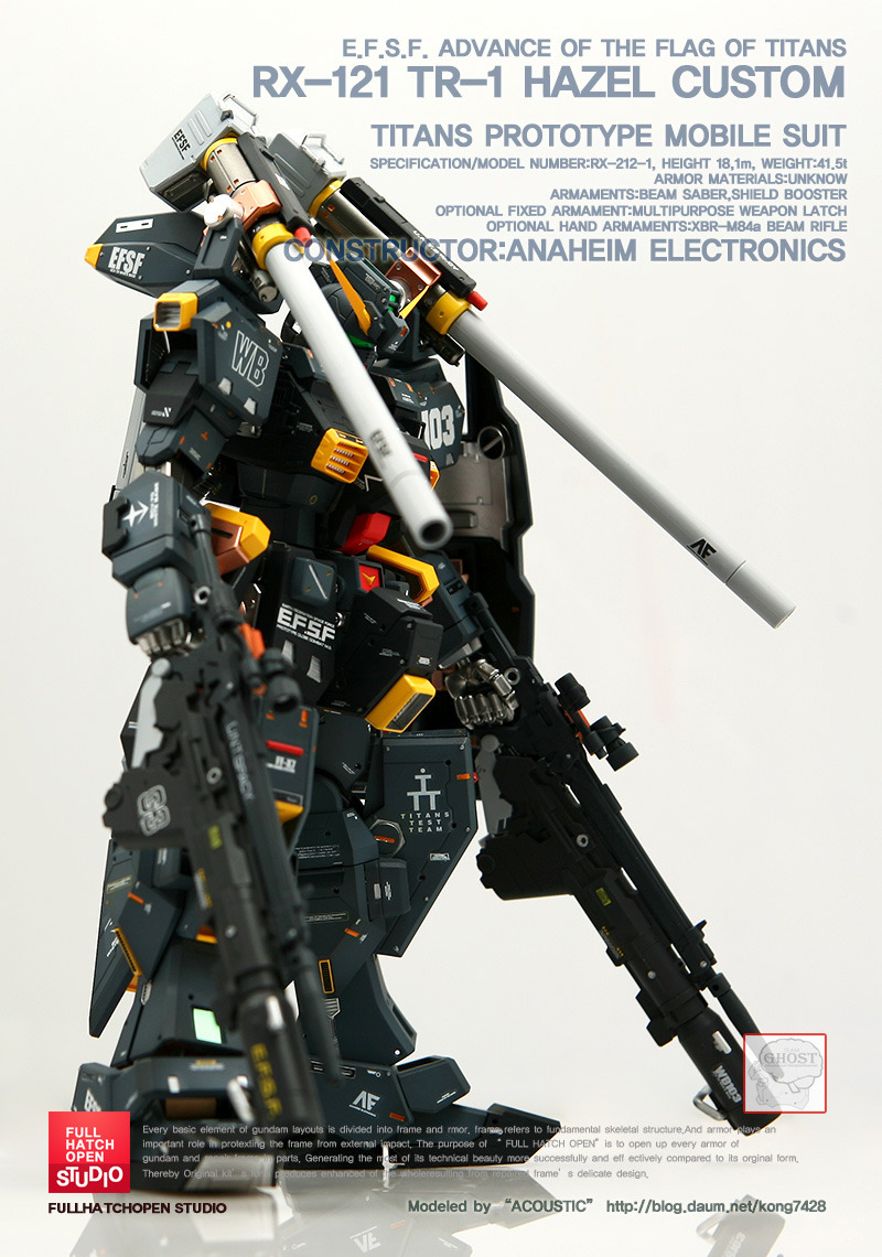 MG 1/100 RX-121 TR-1 Hazel Custom Titans Full Armor Ver