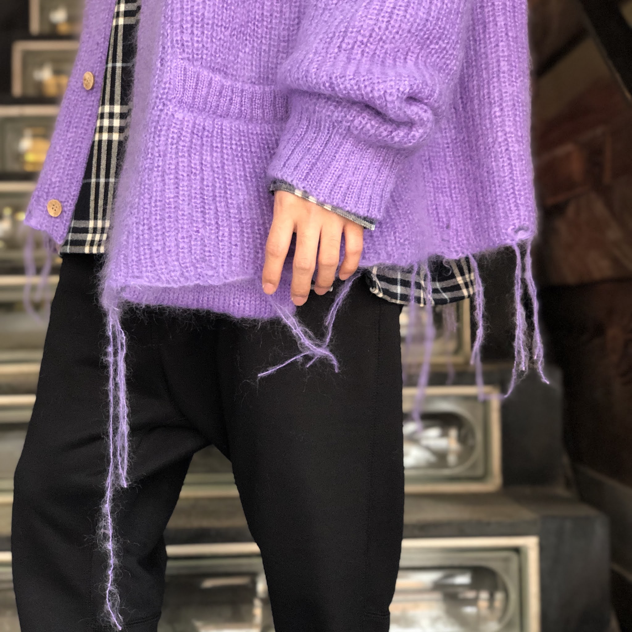doublet DOLL EMBROIDERY MOHAIR CARDIGAN-