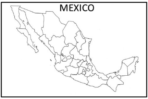 Imagen En Blanco De Un Mapa De México