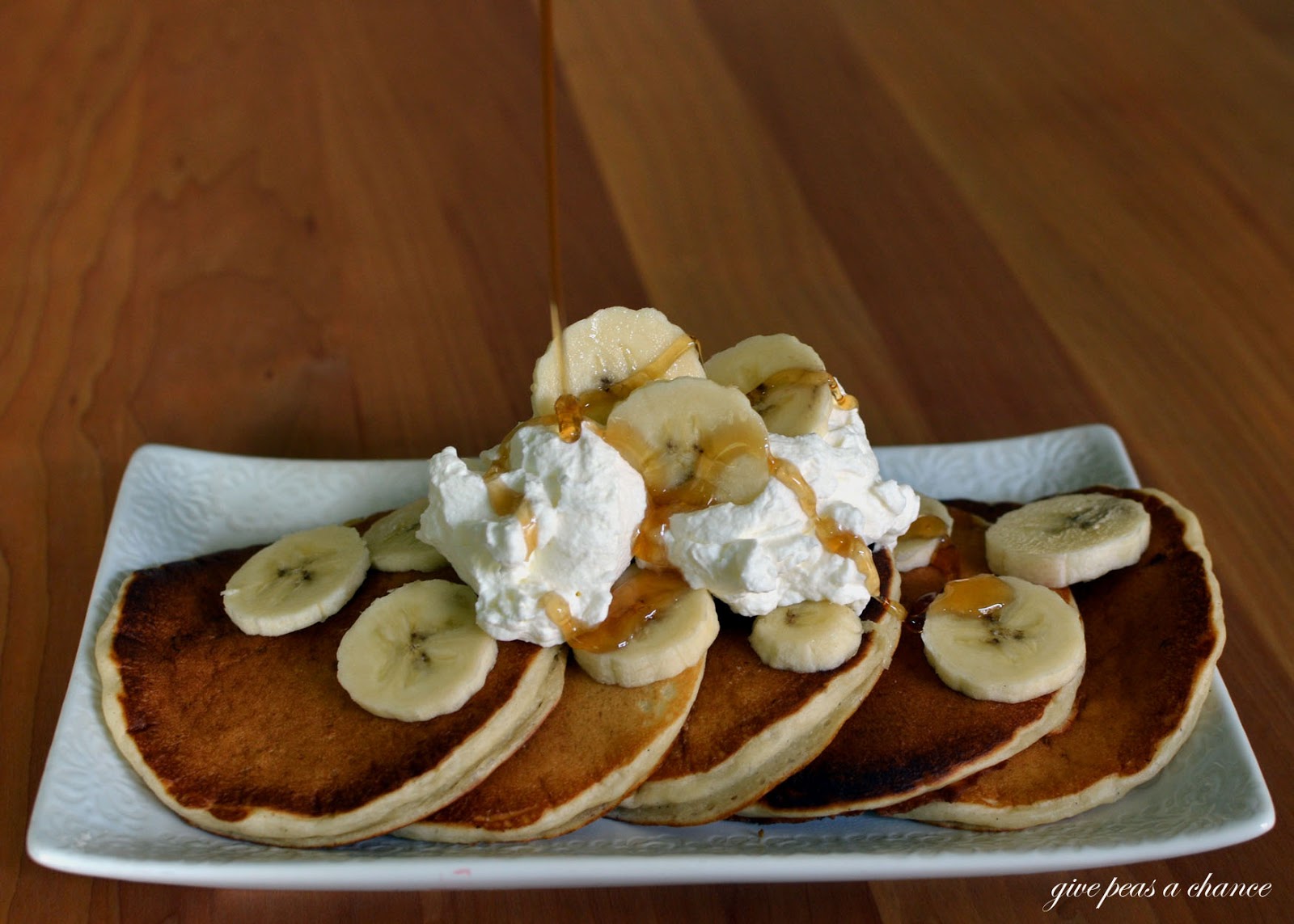 Give Peas a Chance Banana Greek Yogurt Pancakes