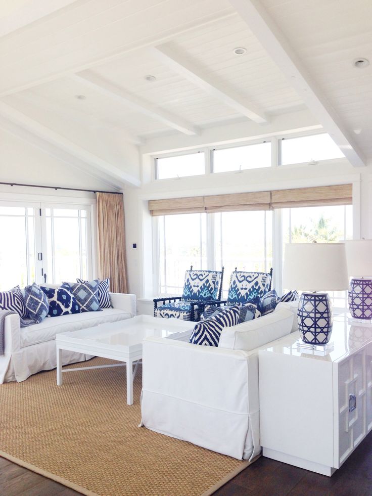 Coastal Coastal Blue And White Decor